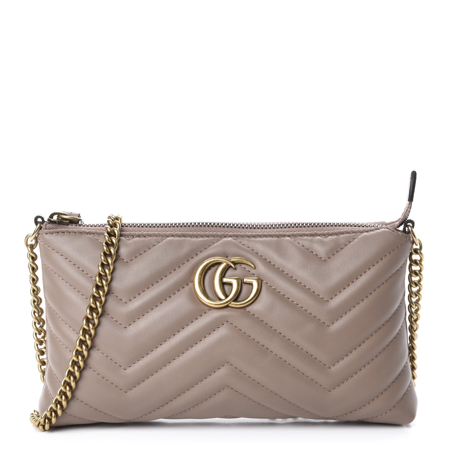 Calfskin Matelasse Mini GG Marmont Chain Bag Porcelain Rose