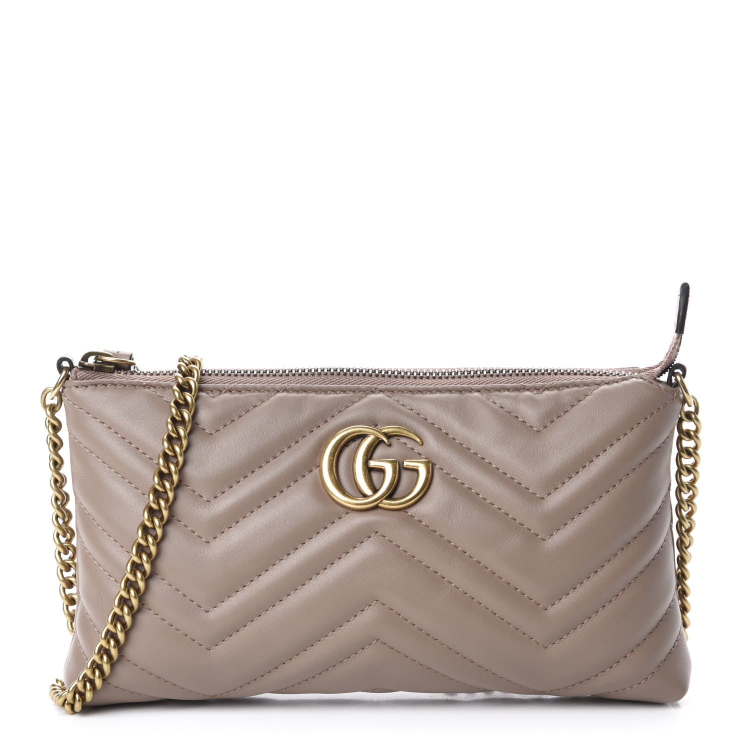 Gucci Calfskin Matelasse Mini GG Marmont Chain Bag Porcelain Rose 1 of 11