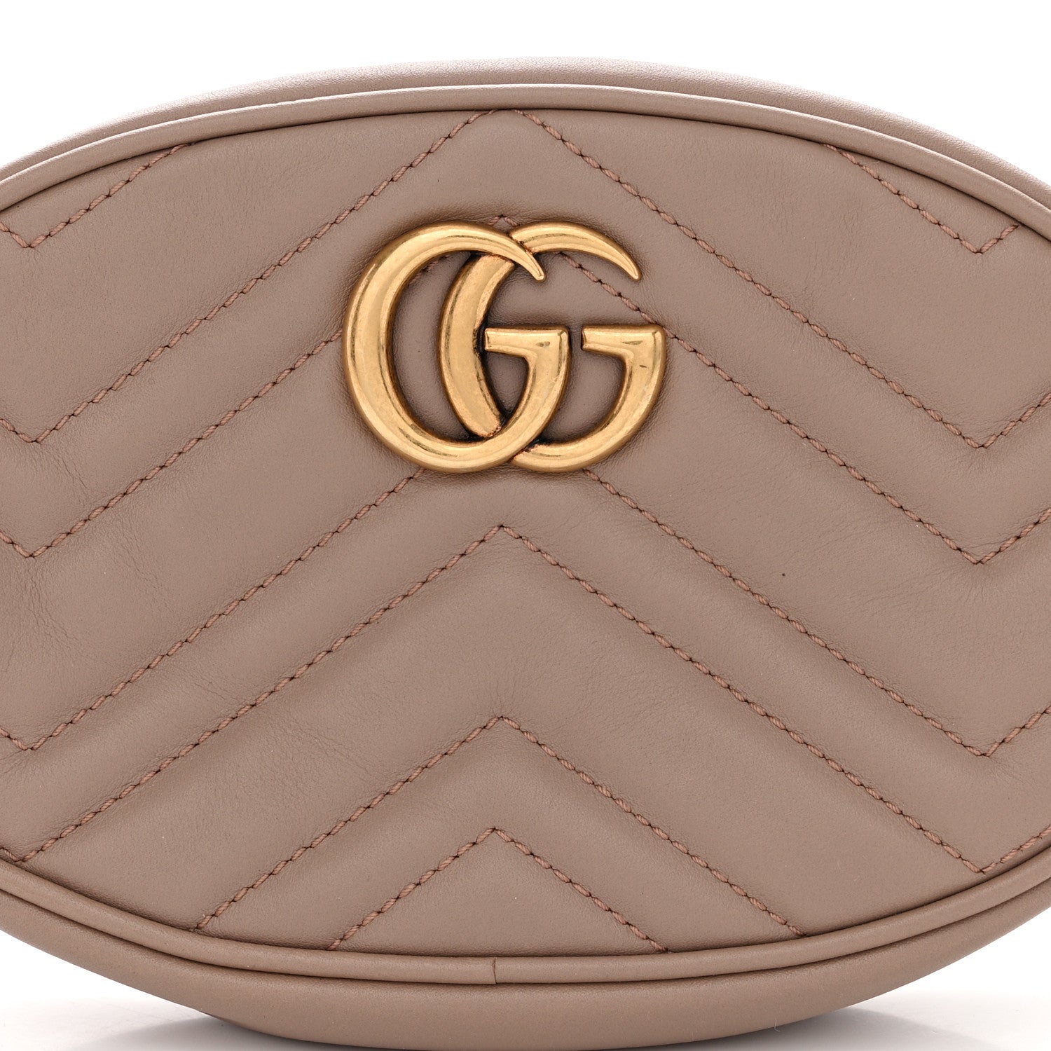 Gucci Calfskin Matelasse GG Marmont Belt Bag 75 30 Porcelain Rose 9 of 12