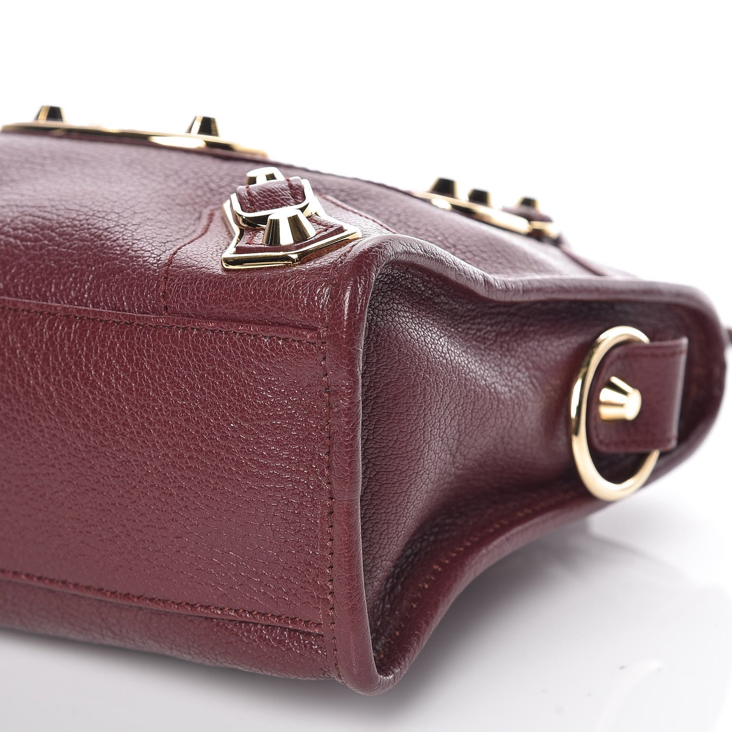 Chevre Gold Metallic Edge Hardware Mini City Cassis