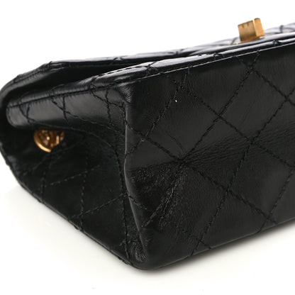 Chanel Aged Calfskin Quilted 2.55 Reissue Mini Flap Black 9 of 15