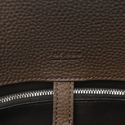 The Row Matte Grained Calfskin Margaux Shoulder 12 Dark Olive 6 of 9