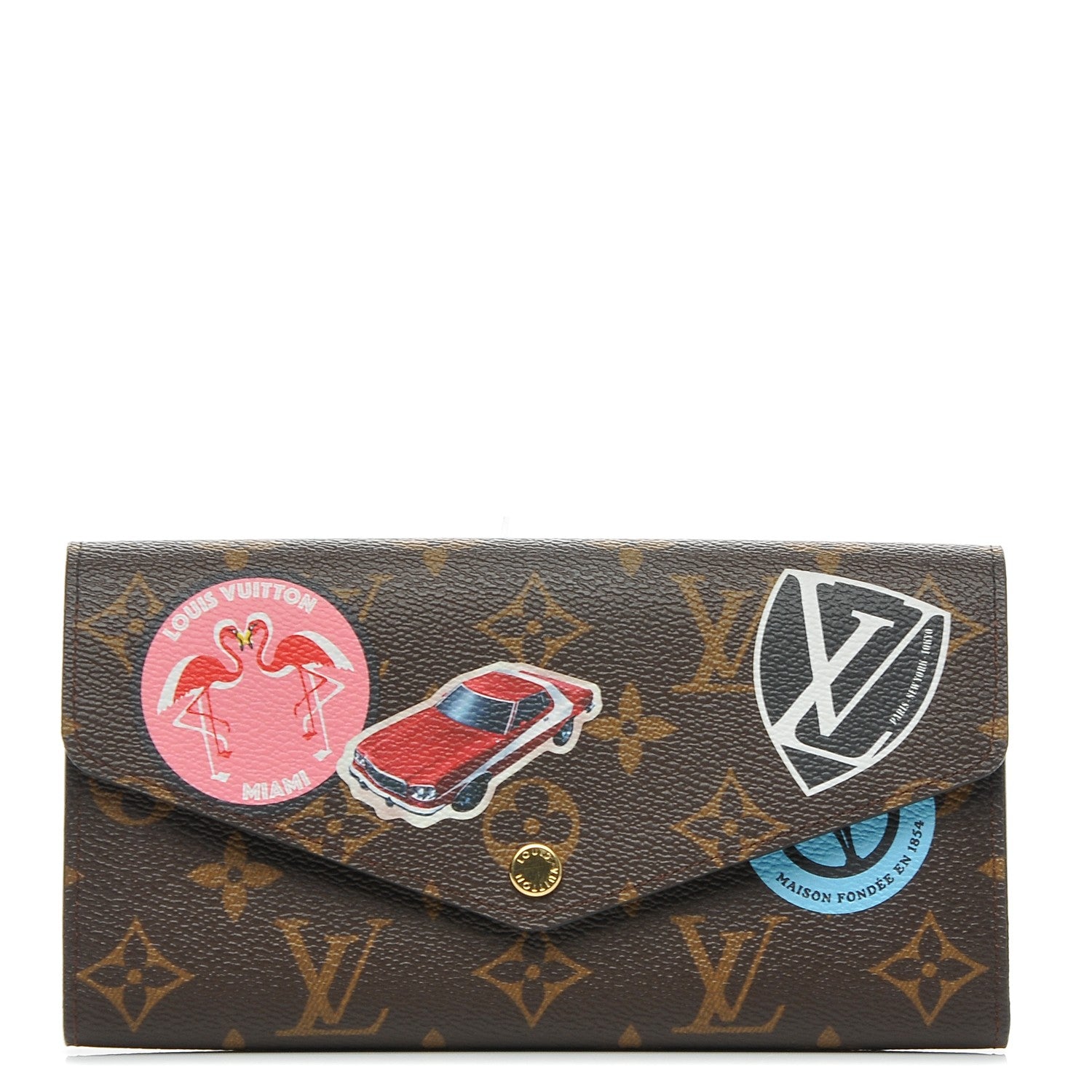 Louis Vuitton Monogram World Tour Sarah Wallet 1 of 6
