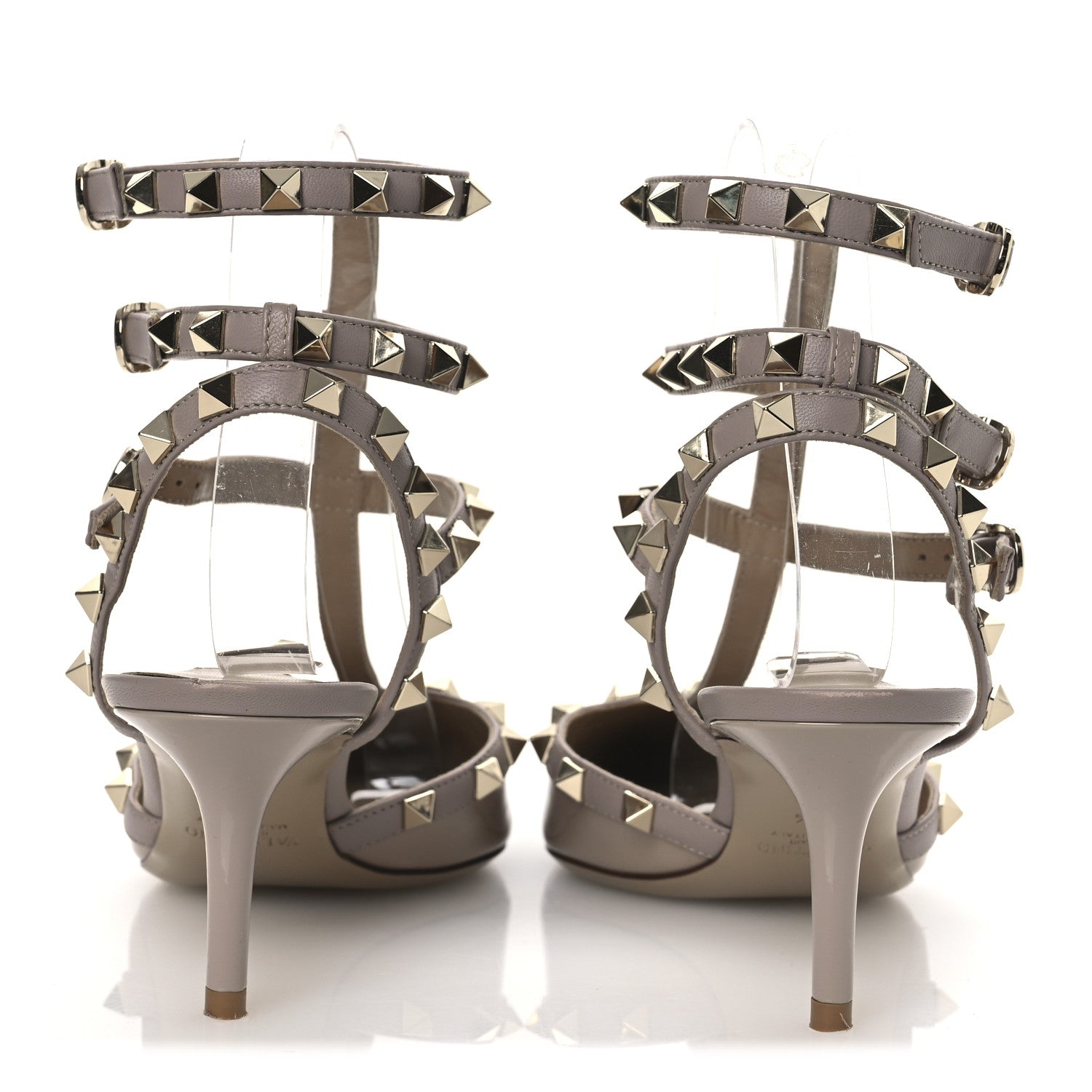 Valentino Garavani Patent Rockstud Ankle Strap 65mm Pumps 37.5 Poudre 6 of 14