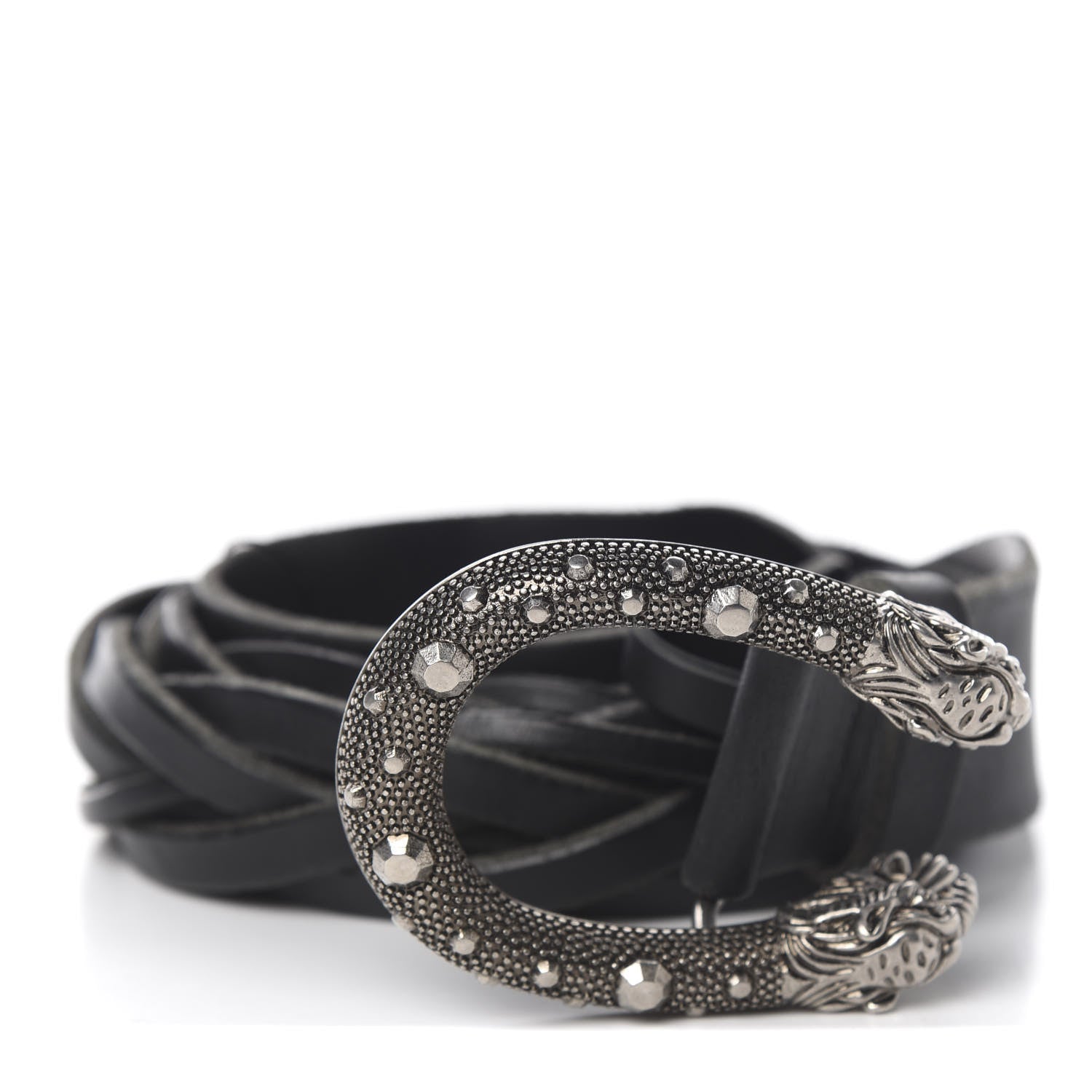Gucci Calfskin Braided Dionysus Belt 95 38 Black 1 of 5