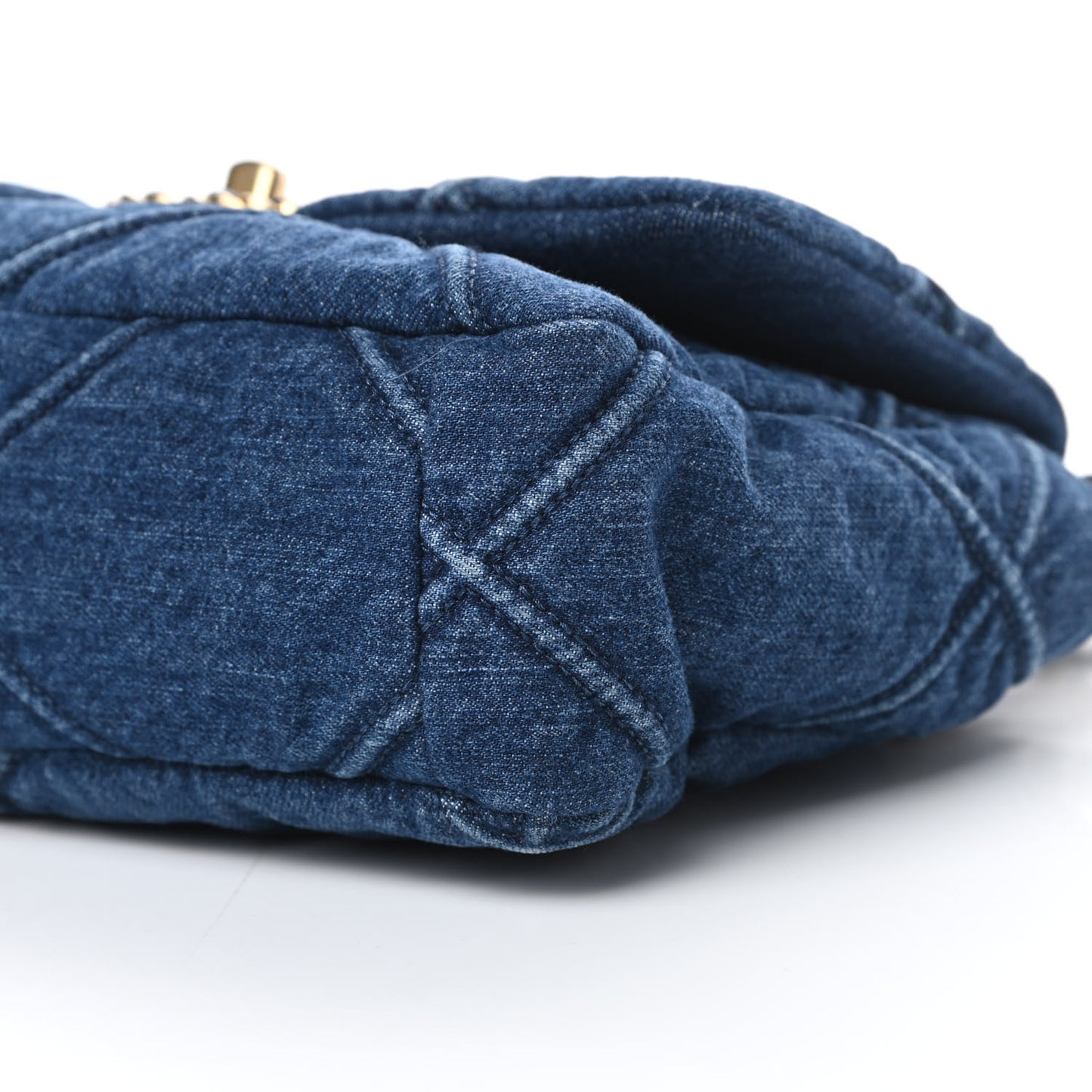 Denim Quilted Medium Chanel 19 Flap Blue