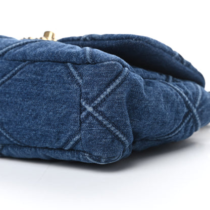 Chanel Denim Quilted Medium Chanel 19 Flap Blue 10 of 11