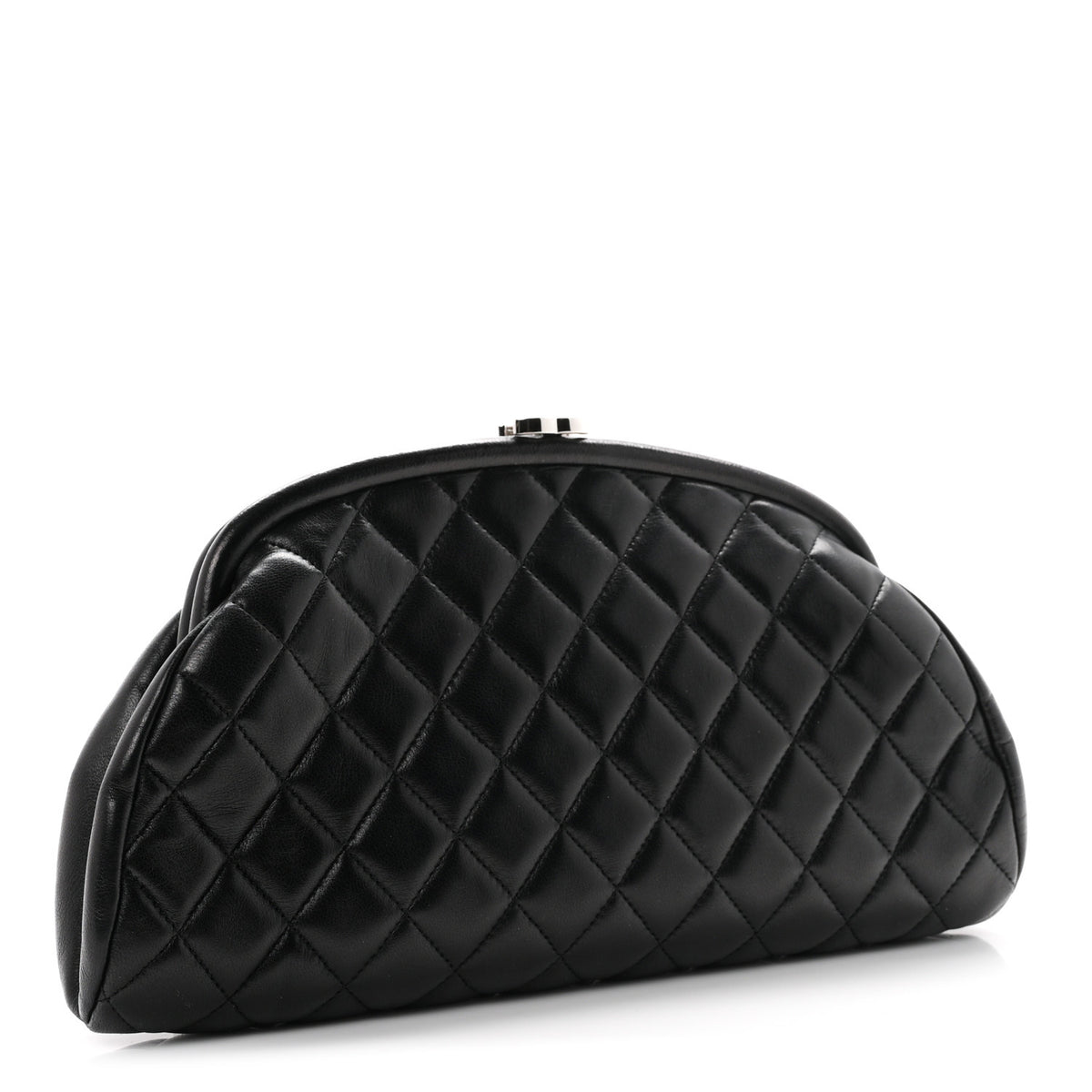 Lambskin Quilted Timeless Clutch Black