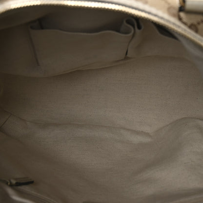Gucci Monogram Margaux Calfskin Medium Sukey Top Handle Bag Beige Ebony Mystic White 5 of 11