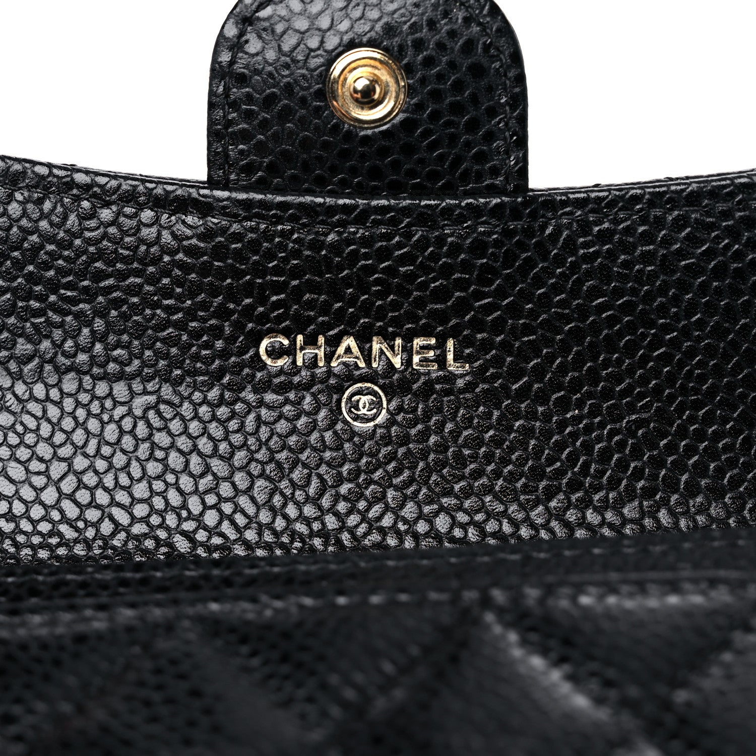 Chanel Caviar Quilted Flap Card Holder Wallet Black 6 of 9