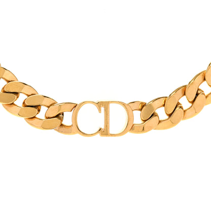 Christian Dior Metal Danseuse Etoile Chain Choker Necklace Gold 4 of 6