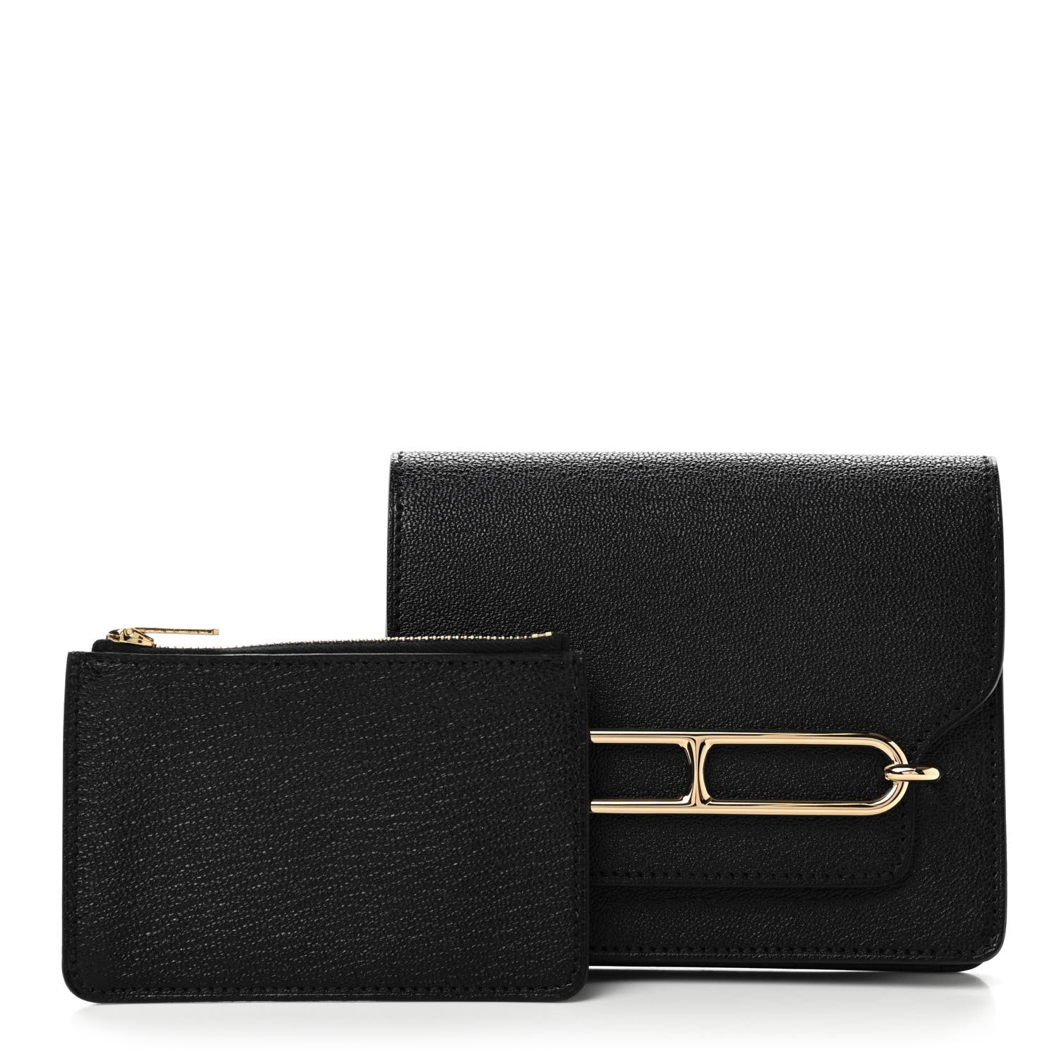 Hermes Chevre Mysore Roulis Slim Wallet Black 3 of 8