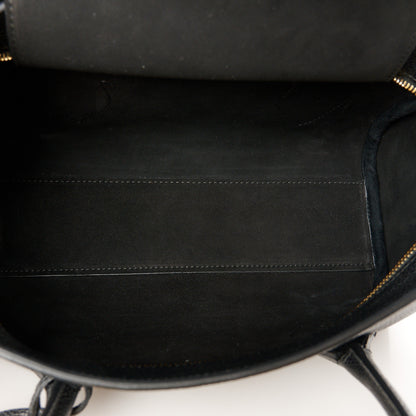 Salvatore Ferragamo Hammered Calfskin Small Firenze East West Tote Bag Black 5 of 13