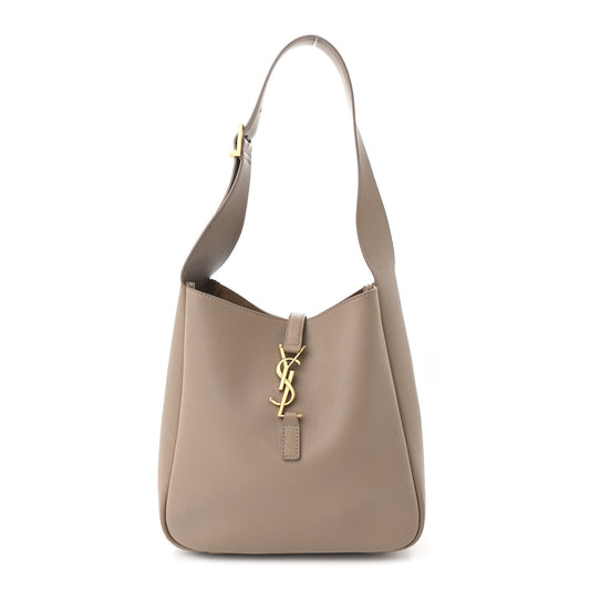 Smooth Calfskin Small Le 5 A 7 Soft Hobo Dusty Grey