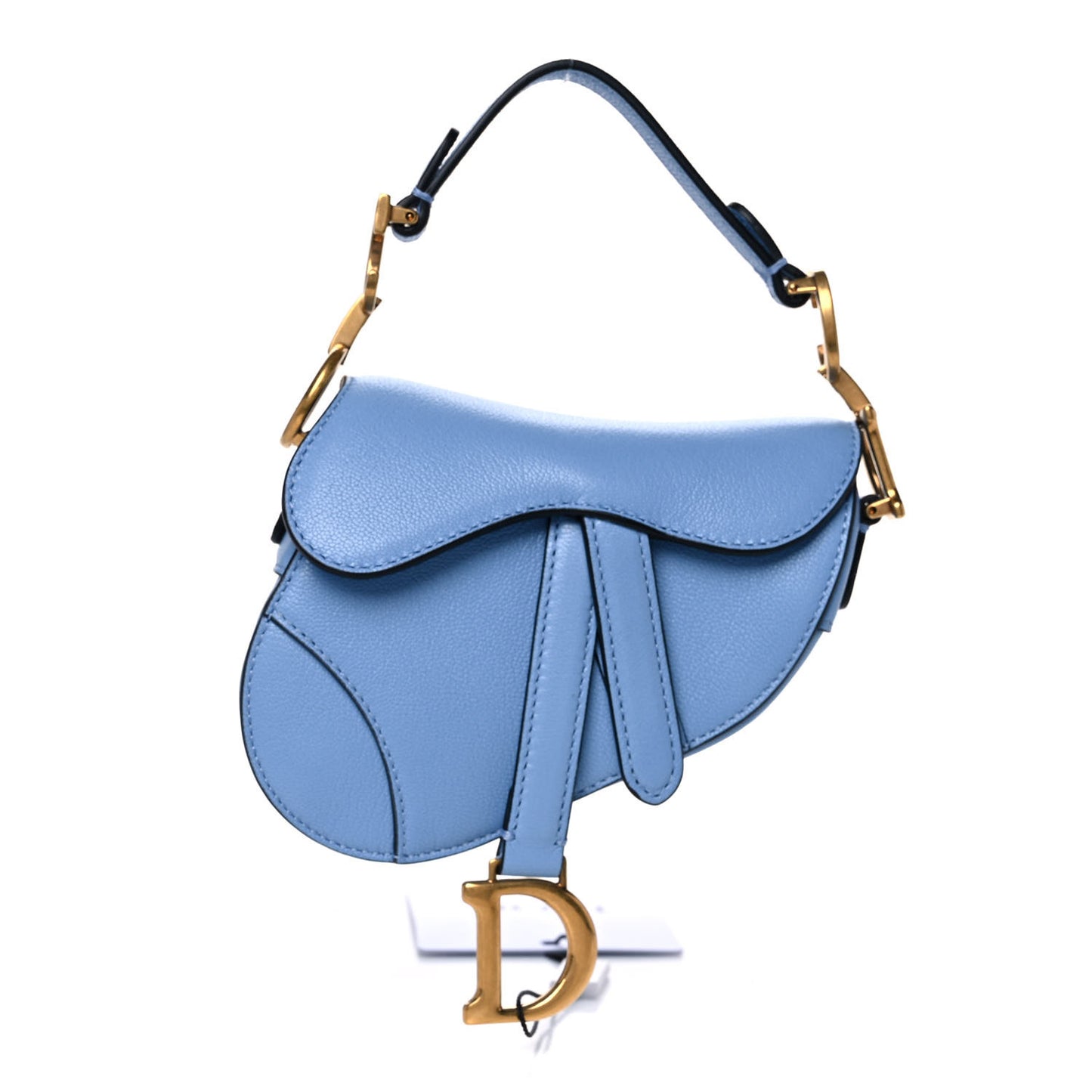 Goatskin Micro Saddle Bag Cornflower Blue