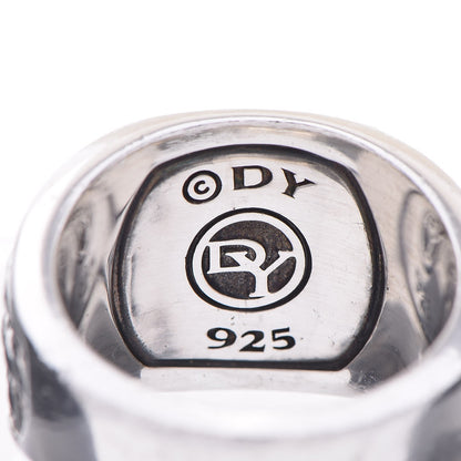 David Yurman Sterling Silver Black Onyx Maritime Rope Signet Ring 65 11 3 of 4