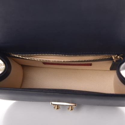 Valentino Garavani Vitello Small Glam Lock Rockstud Flap Marine 5 of 8