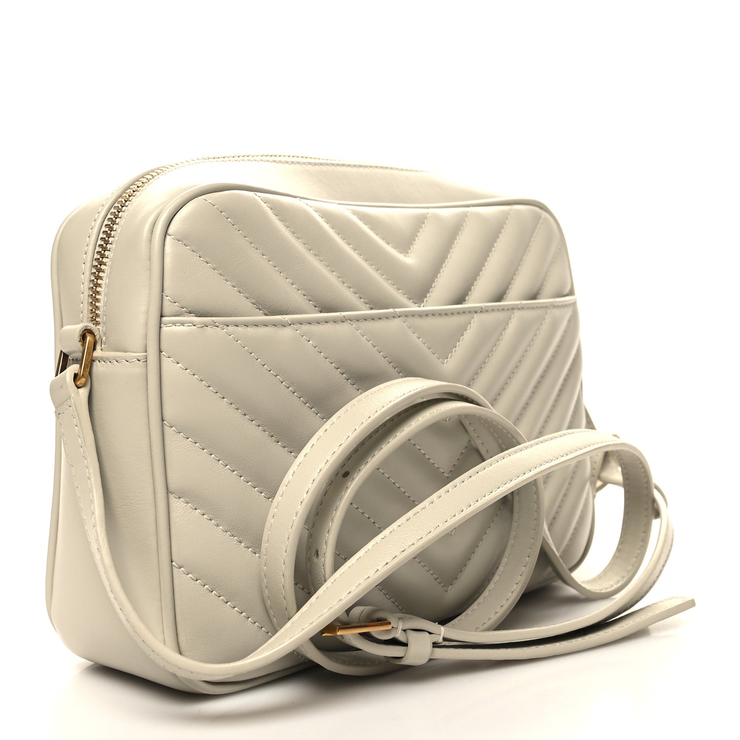 Calfskin Matelasse Monogram Lou Camera Bag Crema Soft