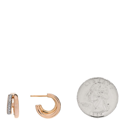 Pomellato 18K Rose Gold Diamond Iconica Earrings 2 of 6