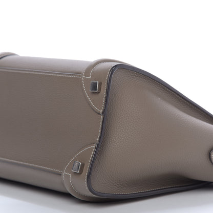 Celine Drummed Calfskin Micro Luggage Souris 7 of 10