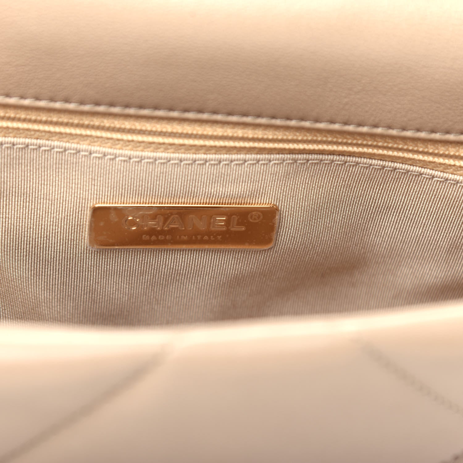 Chanel Lambskin Quilted Medium Chanel 19 Flap Dark Beige 6 of 10