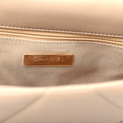 Chanel Lambskin Quilted Medium Chanel 19 Flap Dark Beige 6 of 10