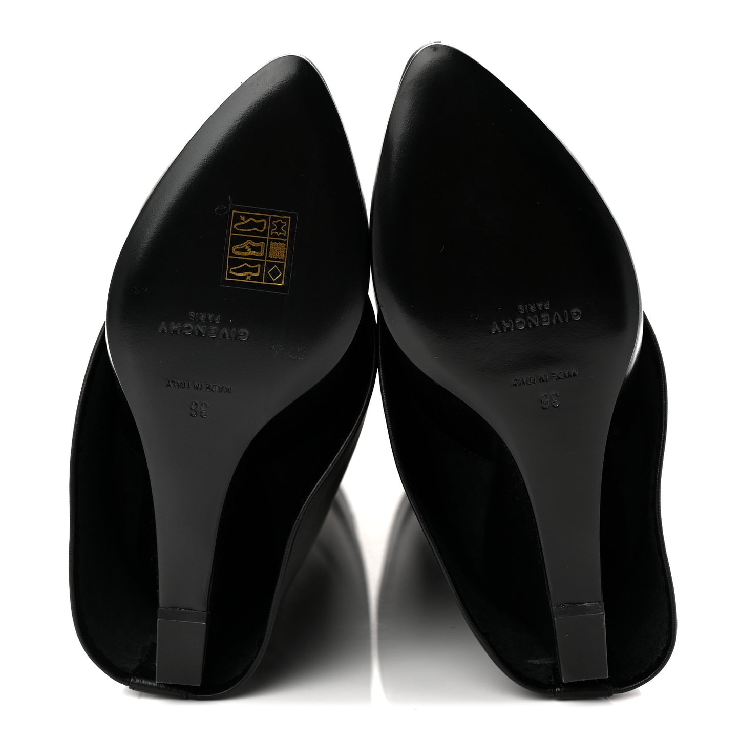 Calfskin Shark Lock Pant Boots 36 Black