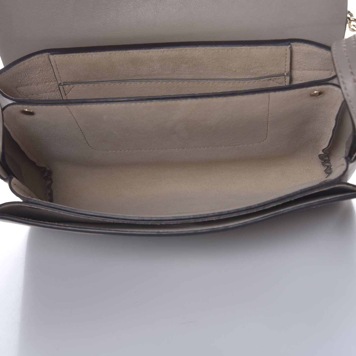 Chloe Suede Calfskin Small Faye Shoulder Bag Motty Grey 6 of 9
