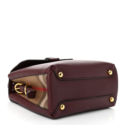Burberry Derby Calfskin House Check Small Camberley Mahogany Red 4 of 9