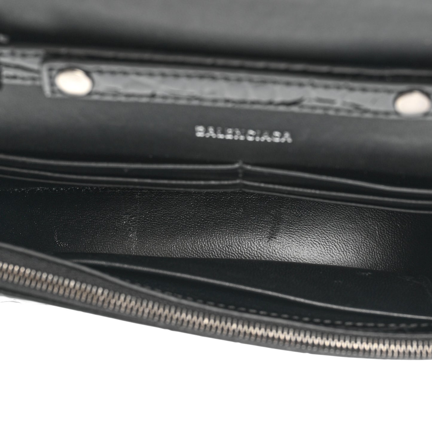 Shiny Calfskin Monochrome Crocodile Embossed Small Hourglass Evening Chain Bag Black