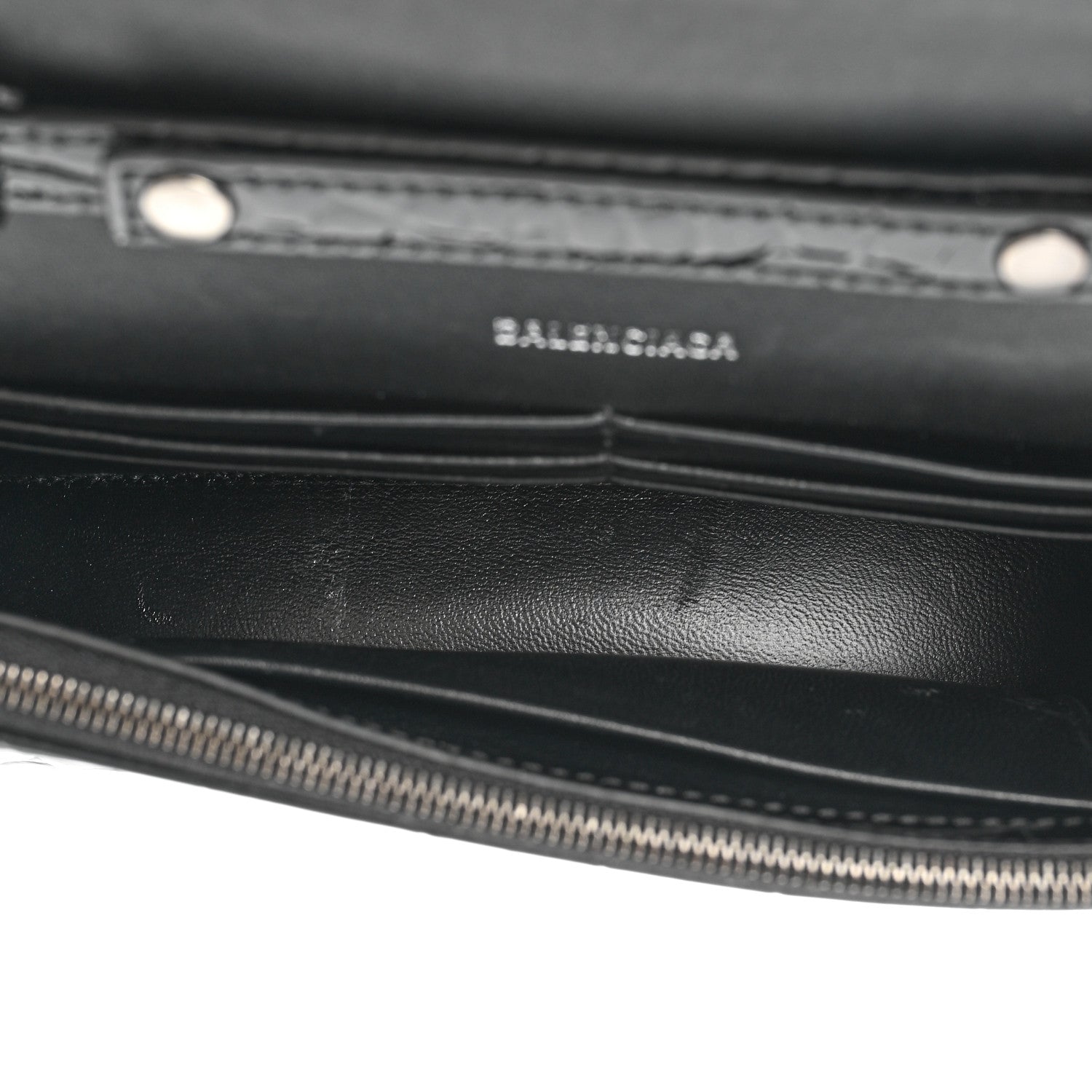 Balenciaga Shiny Calfskin Monochrome Crocodile Embossed Small Hourglass Evening Chain Bag Black 6 of 10