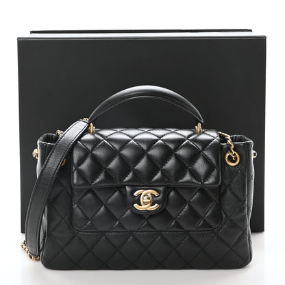 Chanel Caviar Calfskin Quilted Small Top Handle Flap Black 11 of 11