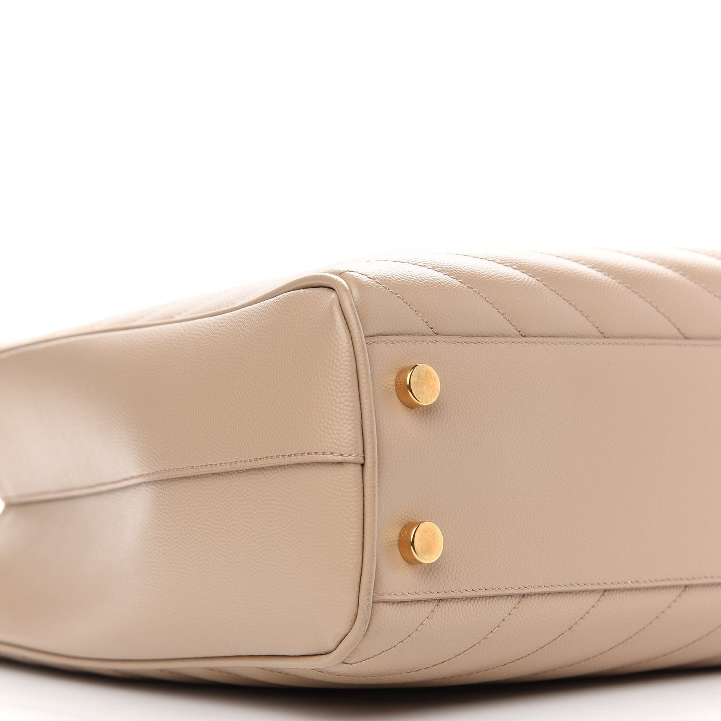 Grain De Poudre Matelasse Chevron Monogram Shopping Bag Nude Powder