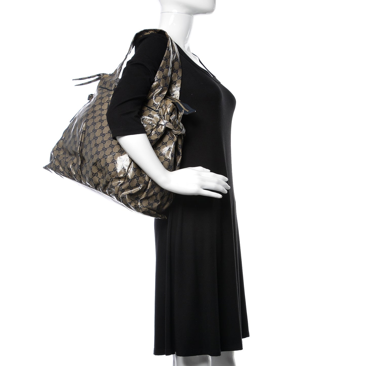 Crystal Monogram Hysteria Tote Navy Blue