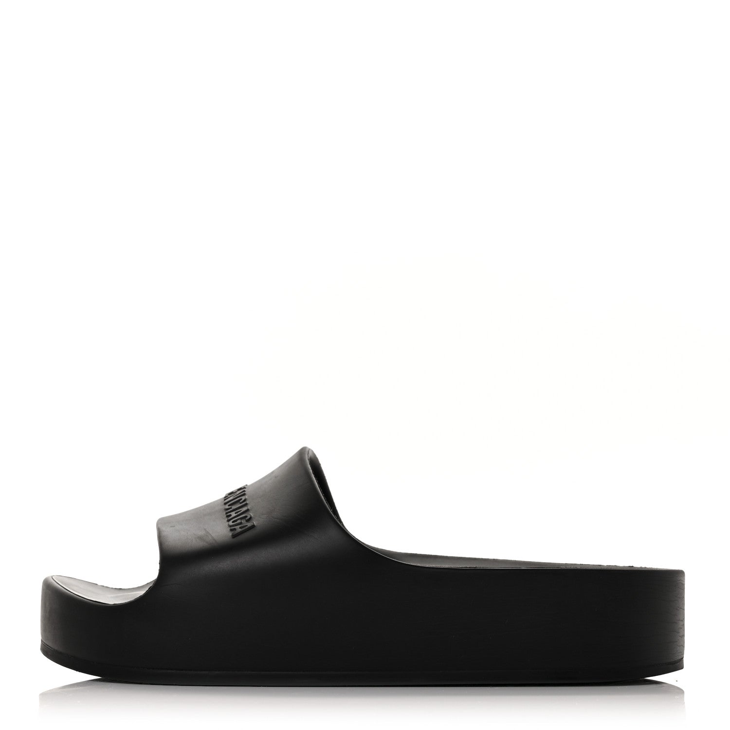 Balenciaga Rubber Chunky Platform Slide Sandals 42 Black 1 of 7