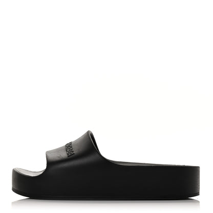 Balenciaga Rubber Chunky Platform Slide Sandals 42 Black 1 of 7