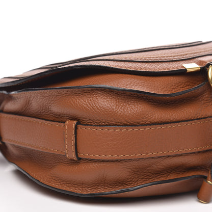 Chloe Grained Calfskin Medium Marcie Saddle Bag Tan 8 of 10