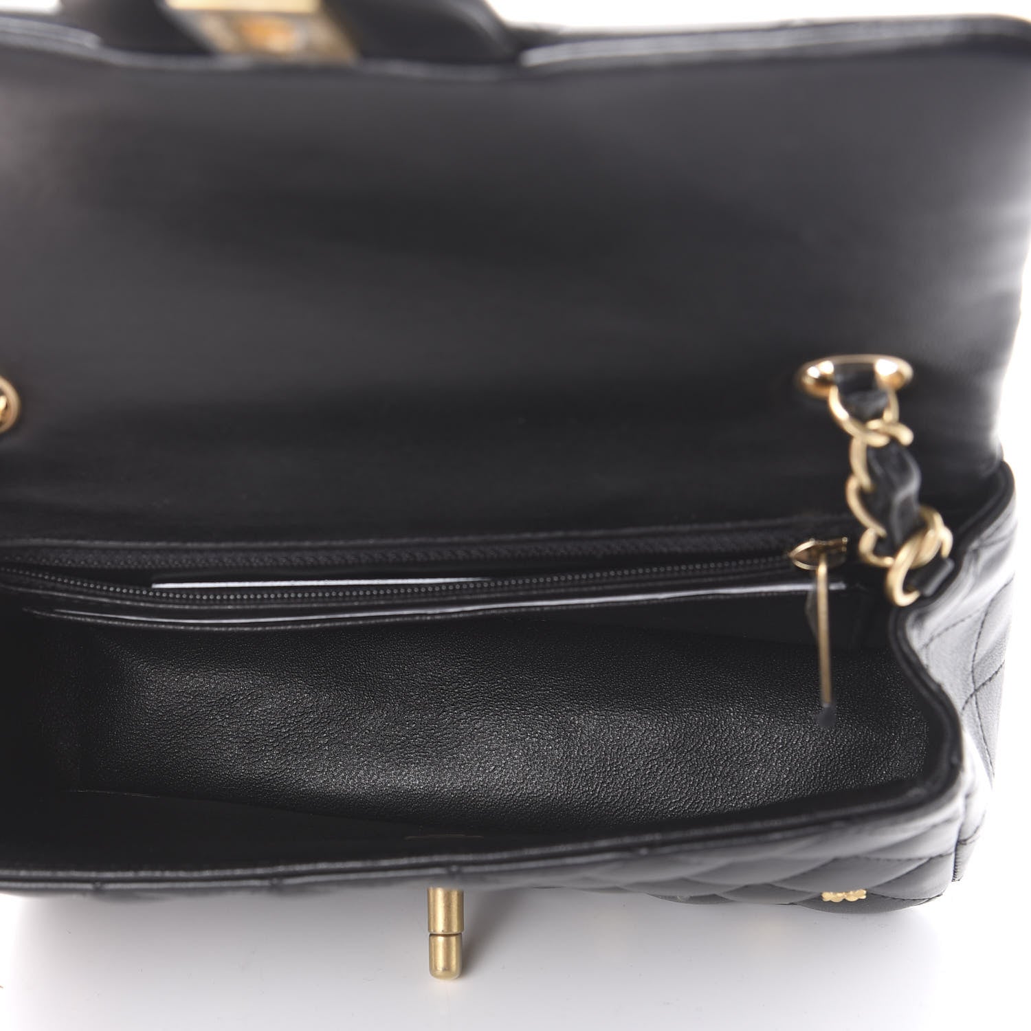Chanel Lambskin Quilted Studded Mini Rectangular Flap Black 5 of 11