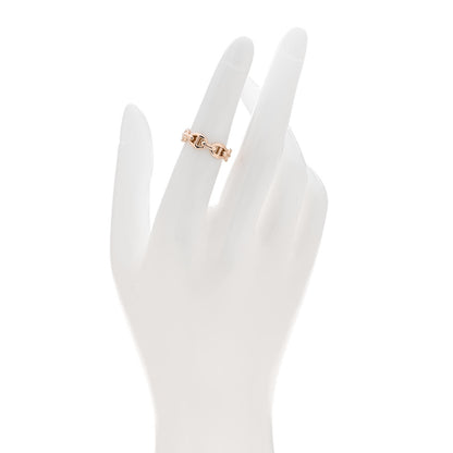 Hermes 18K Rose Gold PM Chaine d'Ancre Enchainee Ring 51 5.75 2 of 5