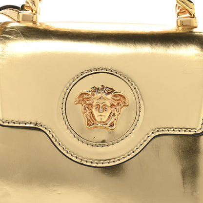 Versace Metallic Calfskin Mini La Medusa Bag Gold 8 of 10