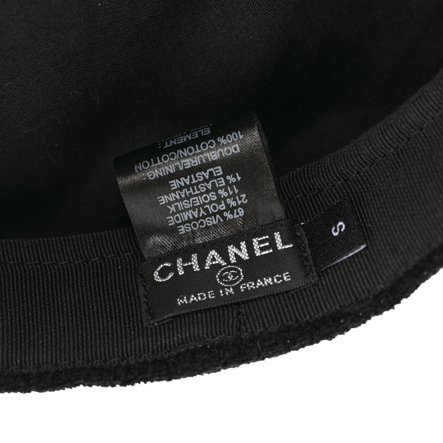 Viscose Silk Quilted CC Cap S Black