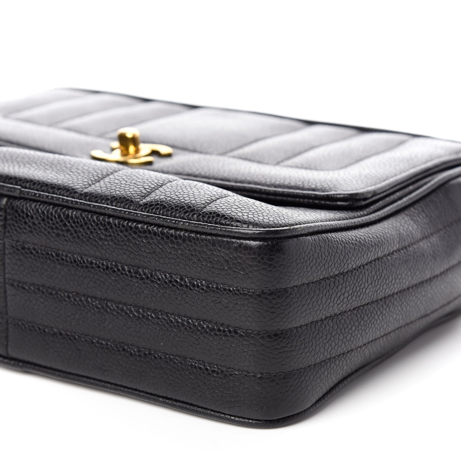 Chanel Caviar Vertical Quilt Camera Bag Black 10 of 10