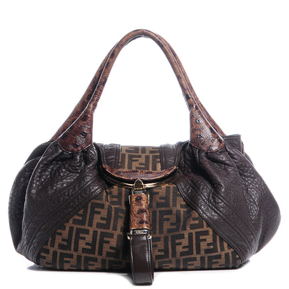 Fendi Zucca Nappa Nuvolata Vitello Tortuga Spy Tobacco Moro 1 of 10
