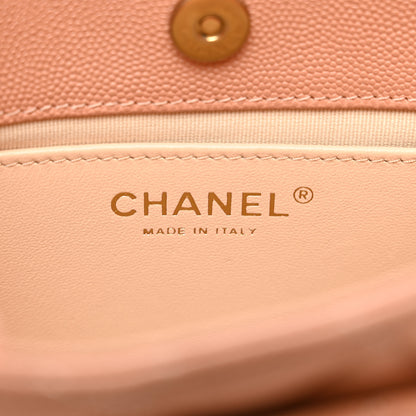 Chanel Caviar Quilted Small Wavy CC Hobo Coral 7 of 11