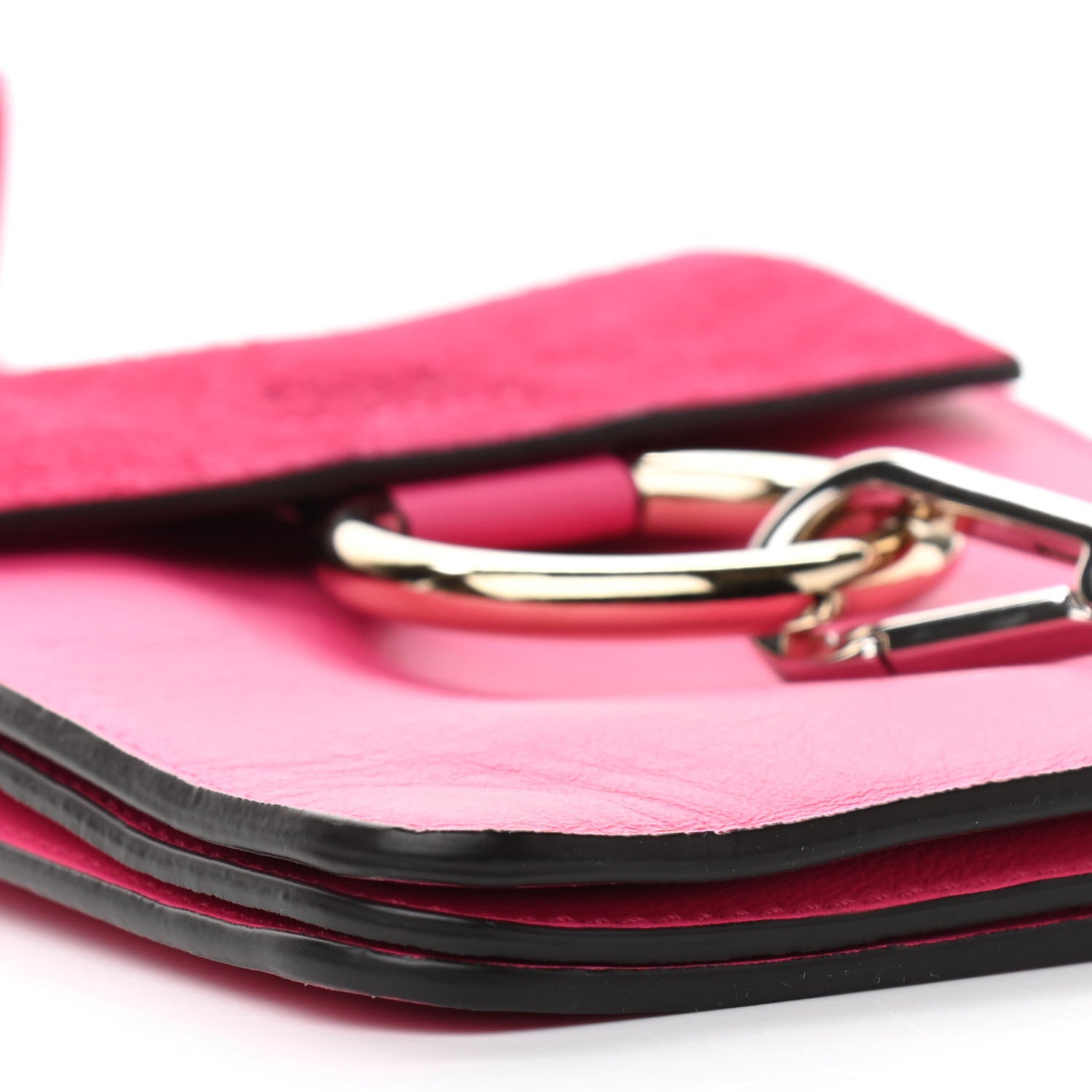 Chloe Suede Calfskin Mini Faye Bracelet Bag Fuchsia Rose 9 of 10