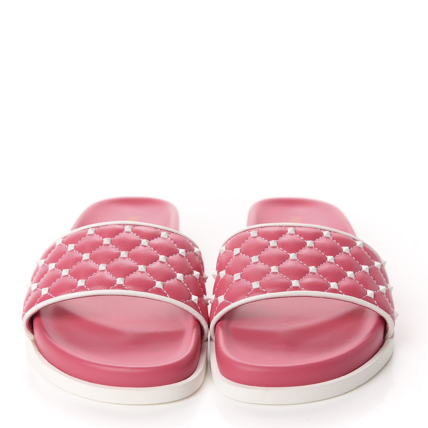 Valentino Garavani Nappa Free Rockstud Spike Slide Sandals 35.5 Shadow Pink 2 of 9