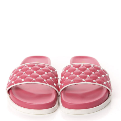 Valentino Garavani Nappa Free Rockstud Spike Slide Sandals 35.5 Shadow Pink 2 of 9