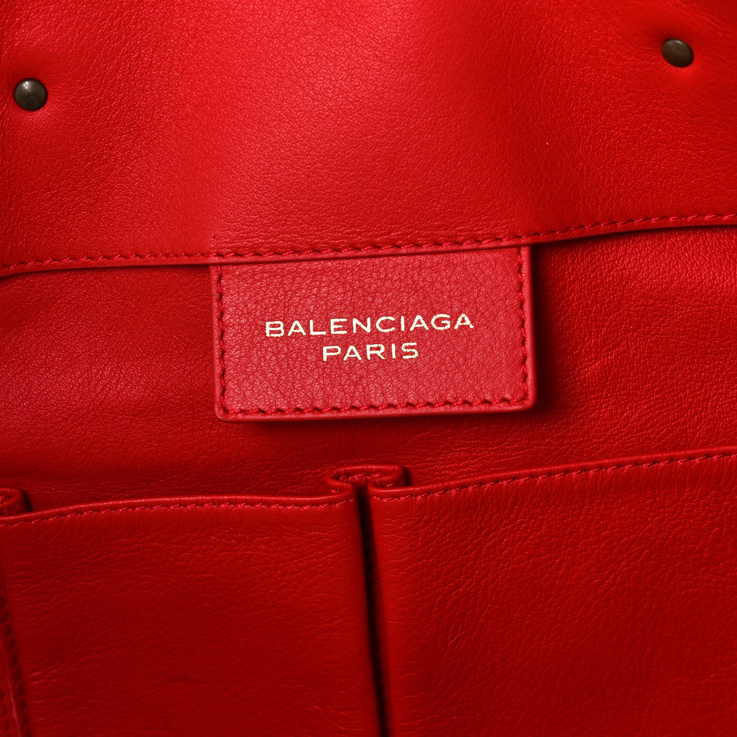 Balenciaga Veau Souple Papier A4 Zip Around Tote Rouge Cerise 6 of 10