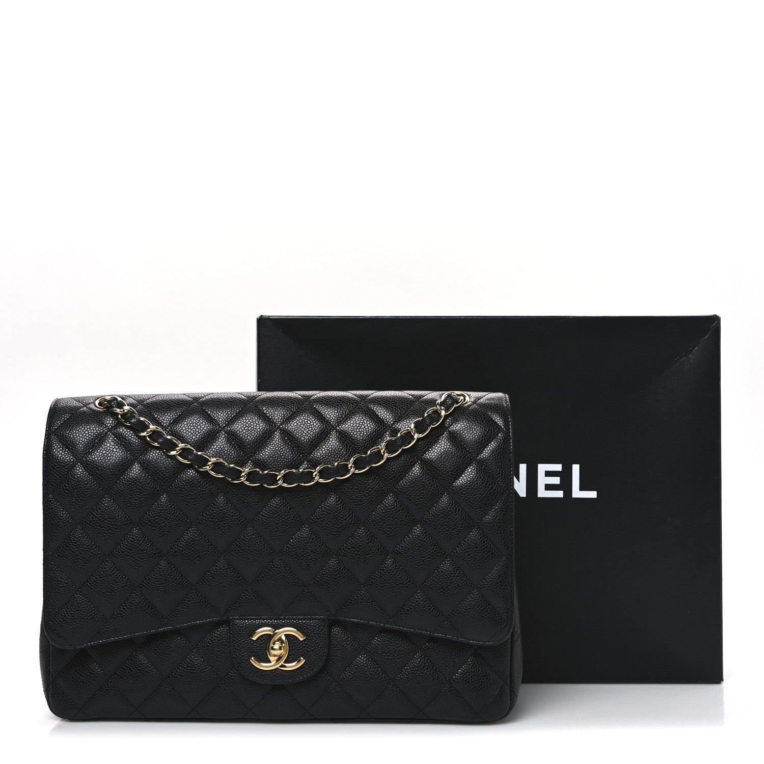 Chanel Caviar Quilted Maxi Double Flap Black 11 of 11