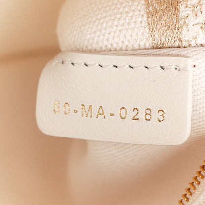 Christian Dior Canvas Around The World Stella Embroidered Medium Lady D-Lite White Gold 7 of 10